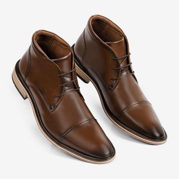 Bota Social Couro Macio Ferracini Masculino Open 6355-262I 37 / MARROM