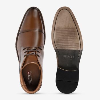 Bota Social Couro Macio Ferracini Masculino Open 6355-262I 37 / MARROM