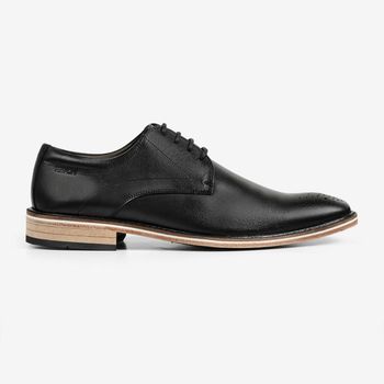 Sapato Social Couro Macio Ferracini Masculino Open 6356-262G 38 / PRETO 1