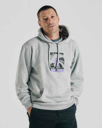 Moletom Volcom Canguru Occulator Cinza P / Cinza