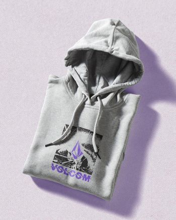 Moletom Volcom Canguru Occulator Cinza P / Cinza