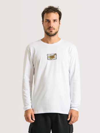 Camiseta Hang Loose Manga Longa Wildguys Branco G / Branco