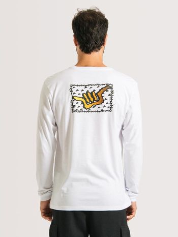 Camiseta Hang Loose Manga Longa Wildguys Branco G / Branco
