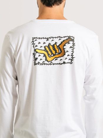 Camiseta Hang Loose Manga Longa Wildguys Branco G / Branco