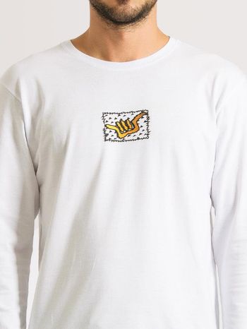 Camiseta Hang Loose Manga Longa Wildguys Branco G / Branco
