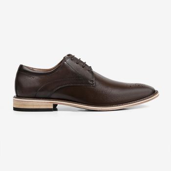 Sapato Social Couro Macio Ferracini Masculino Open 6356-262H 37 / MARROM | BROWN