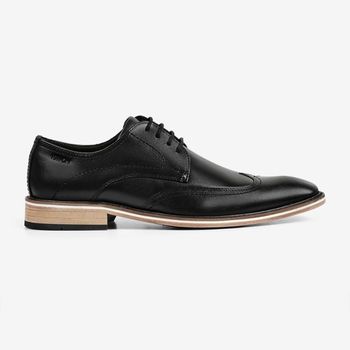 Sapato Social Couro Macio Ferracini Masculino Open 6357-262G 44 / PRETO 1