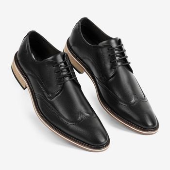 Sapato Social Couro Macio Ferracini Masculino Open 6357-262G 44 / PRETO 1