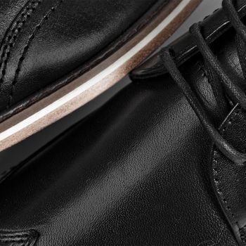 Sapato Social Couro Macio Ferracini Masculino Open 6357-262G 44 / PRETO 1