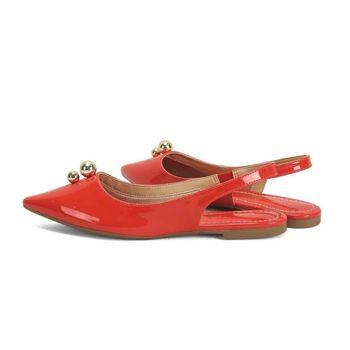 Sapatilha Slingback Verniz com Bico Fino Elegância Ana Mello 34