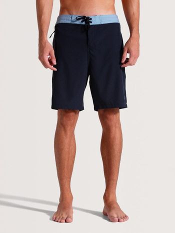 Boardshorts 19 Polegadas Azul Hang Loose Block 42 / Cinza