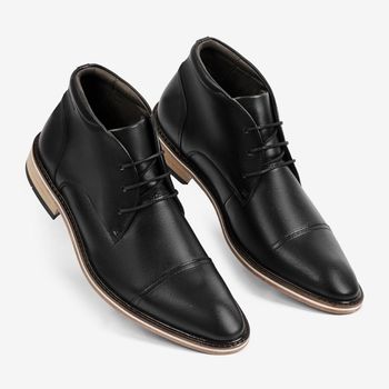 Bota Social Couro Macio Ferracini Masculino Open 6355-262G 43 / PRETO 1