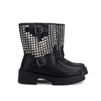 Bota Feminina Pirâmides e Fivelas Ana Mello 38