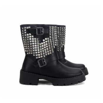 Bota Feminina Pirâmides e Fivelas Ana Mello 38