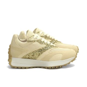 Tênis Feminino com Glitter Dourado Ana Mello 39