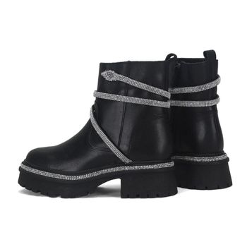 Bota Feminina espiral Cobra Strass Cristal Ana Mello 39