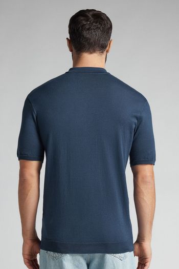 Camiseta Polo Em Algodão - Azul P / Azul