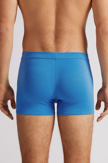 Cueca Boxer Em Algodão Natural Fresh - Azul P / Azul