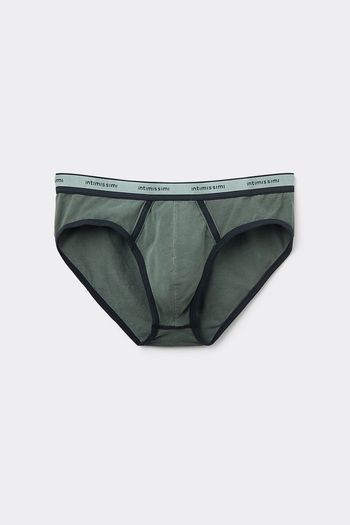 Cueca Slip Washed Collection Em Algodão - Azul P / Azul