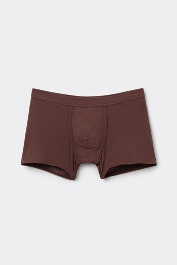 Cueca Boxer Em Algodão Natural Fresh - Marrom P / Marrom