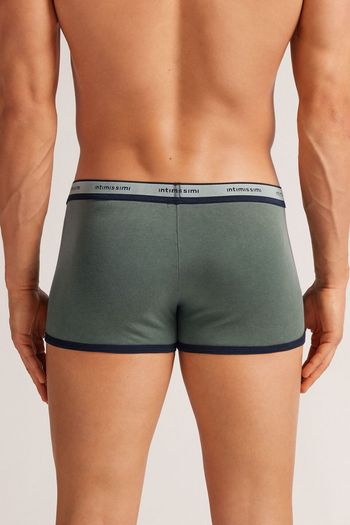 Cueca Boxer Washed Collection Em Algodão - Azul P / Azul