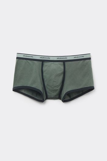 Cueca Boxer Washed Collection Em Algodão - Azul P / Azul