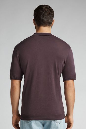 Camiseta Polo Em Algodão - Marrom P / Marrom