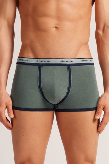 Cueca Boxer Washed Collection Em Algodão - Azul P / Azul
