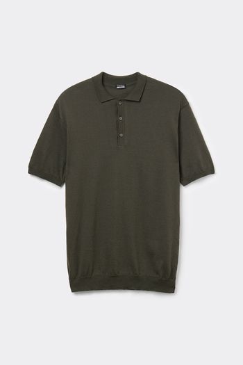 Camiseta Polo Em Algodão - Verde P / Verde