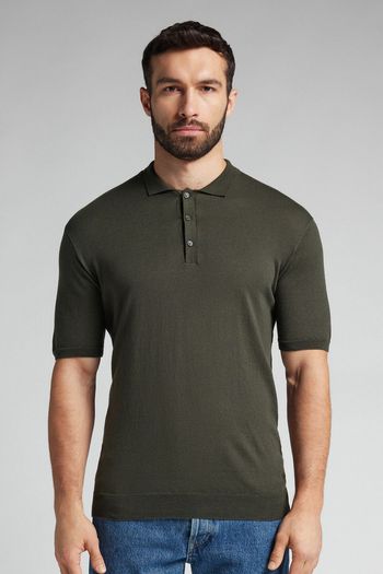 Camiseta Polo Em Algodão - Verde P / Verde