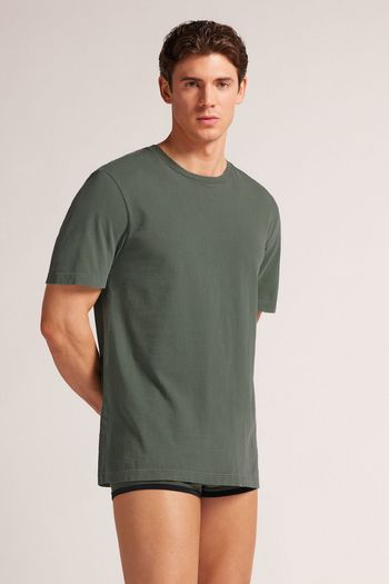 Camiseta Washed Collection Em Algodão - Verde P / Verde