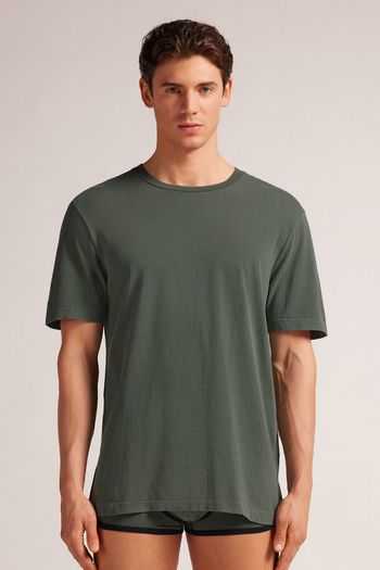 Camiseta Washed Collection Em Algodão - Verde P / Verde