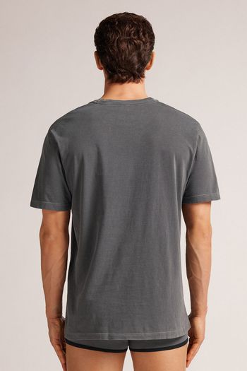 Camiseta Washed Collection Em Algodão - Cinza P / Cinza