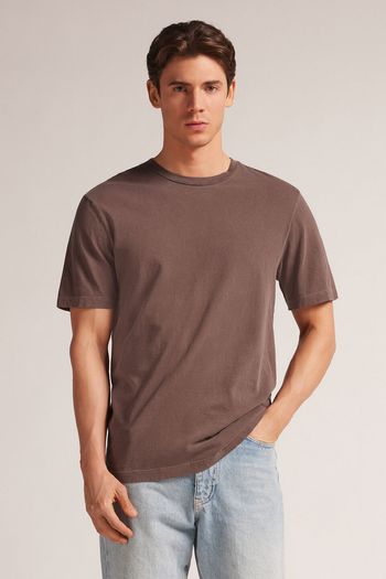 Camiseta Washed Collection Em Algodão - Marrom P / Marrom