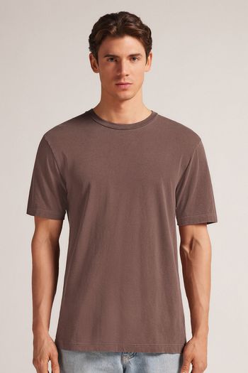 Camiseta Washed Collection Em Algodão - Marrom P / Marrom