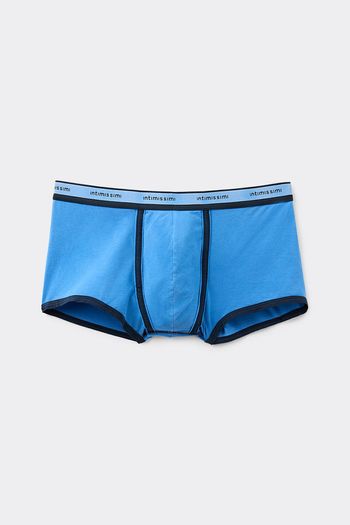 Cueca Boxer Washed Collection Em Algodão - Azul P / Azul