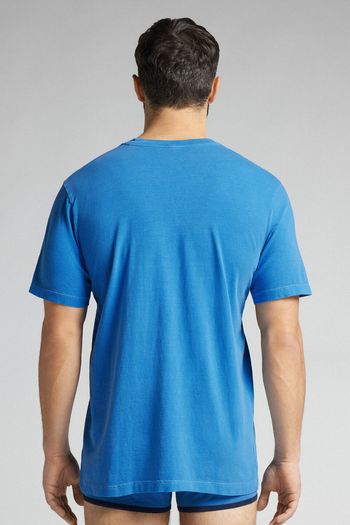 Camiseta Washed Collection Em Algodão - Azul P / Azul