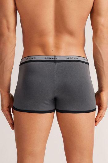 Cueca Boxer Washed Collection Em Algodão - Preto P / Preto