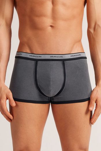 Cueca Boxer Washed Collection Em Algodão - Preto P / Preto