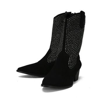 Bota Western em Camurça e Hotfix Ana Mello 38