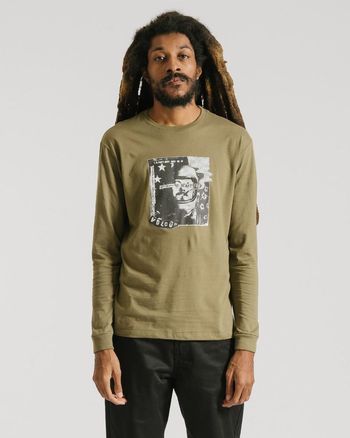 Camiseta Volcom Manga Longa Blast Militar G / Verde Militar
