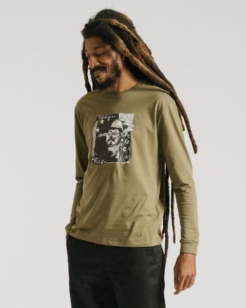Camiseta Volcom Manga Longa Blast Militar G / Verde Militar