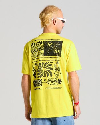 Camiseta Volcom System Error Amarela M / Amarelo
