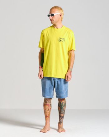 Camiseta Volcom System Error Amarela M / Amarelo