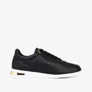 Tênis Preto Dourado Couro 33