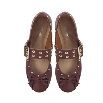 Sapatilha Vinho Pregas & Fivela Glamour Casual Ana Mello 35
