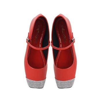 Sapatilha Bico Quadrado Verniz com Cristais Ana Mello 34