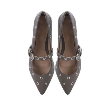 Sapatilha Feminina Bico Fino em Verniz com Ilhós Ana Mello 34