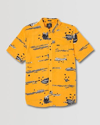 Camisa Volcom Skate Vitals Woven Sunburst P / Amarelo