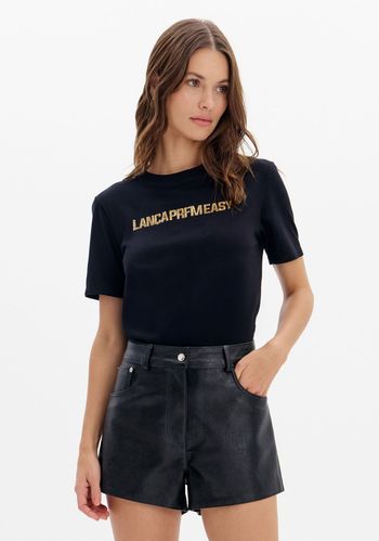 Blusa T-shirt Baby Look Manga Curta Name M / A0003